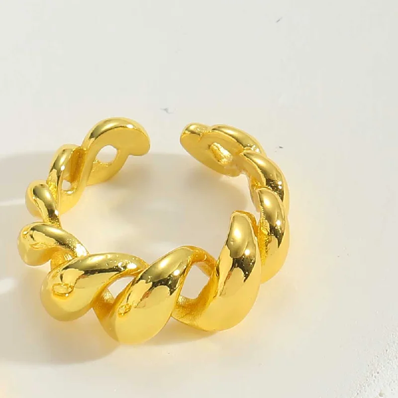 14K Real Gold Twist