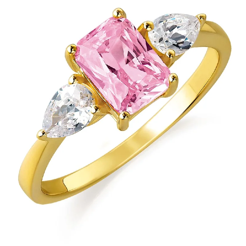 Ladies anniversary band-Pink Inspiration Ring