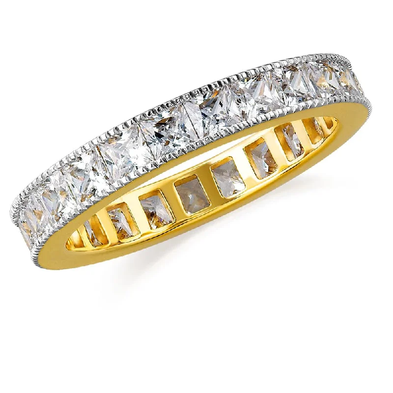 Ladies anniversary ring-Princess Style Eternity Ring