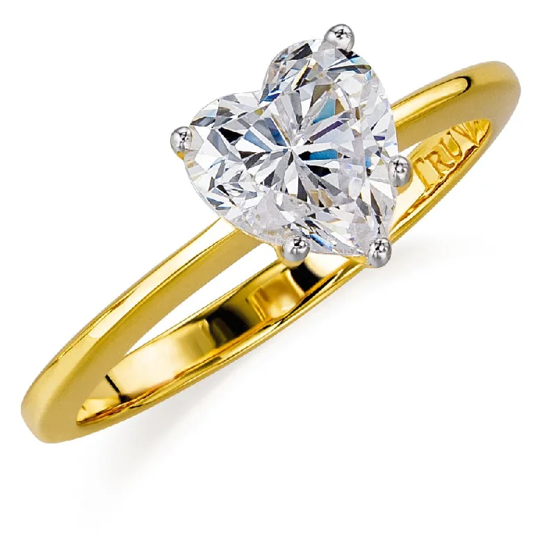 Ladies custom-designed ring-1 ct. Heart Solitaire Ring