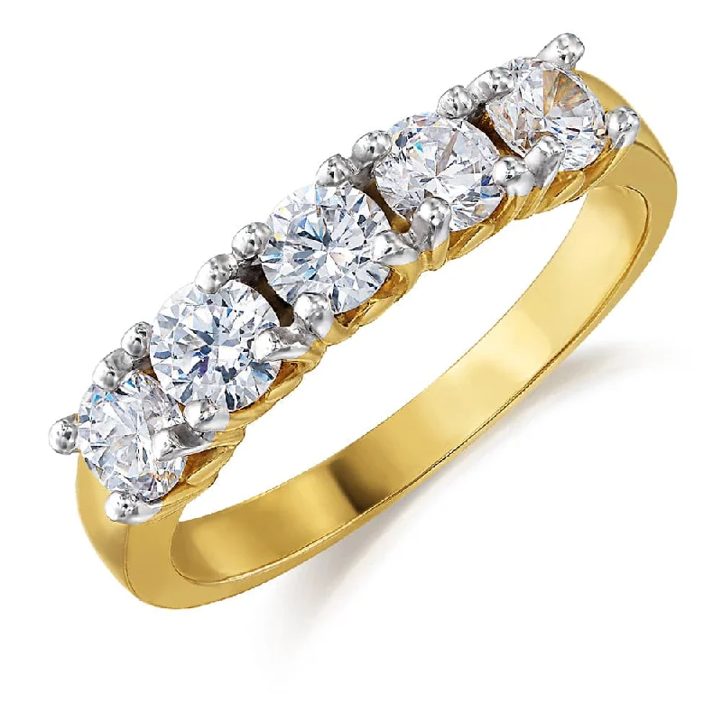 Ladies diamond eternity ring-Tulip Garland Ring