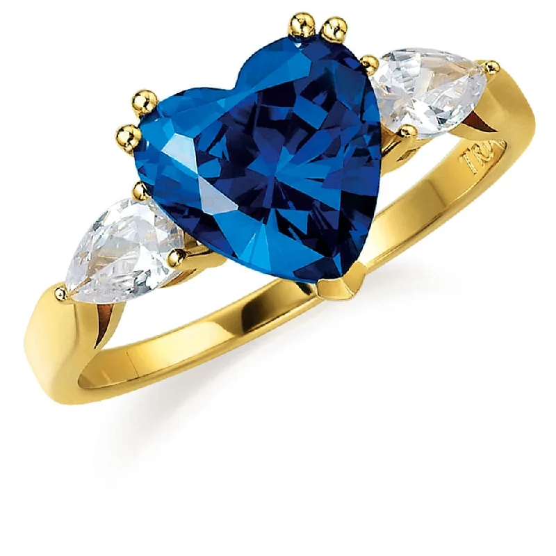 Ladies designer engagement ring-Blue Heart Billionaire Ring