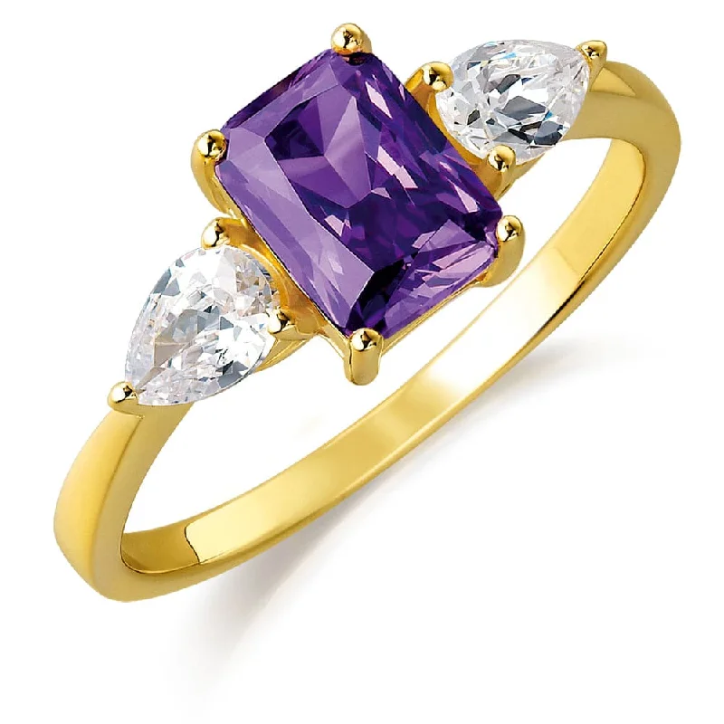 Ladies gemstone engagement ring-Amethyst Inspiration Ring