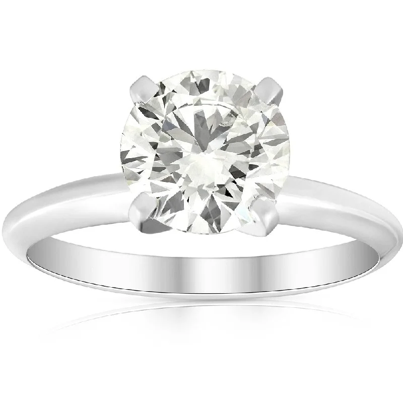 Ladies emerald cut engagement rings-1 3/4Ct Solitaire Diamond Platinum Engagement Ring Lab Grown