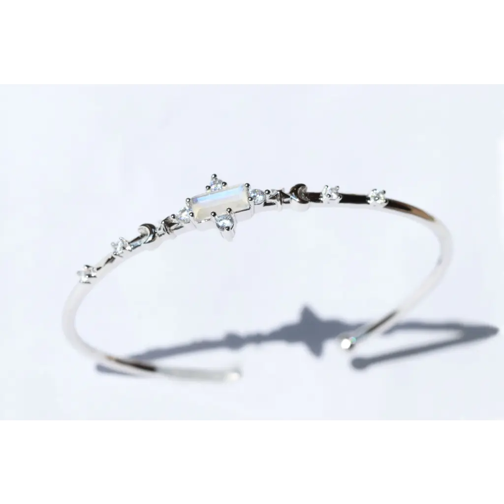 Ladies minimalist bracelet-Kyla Bangles - Silver