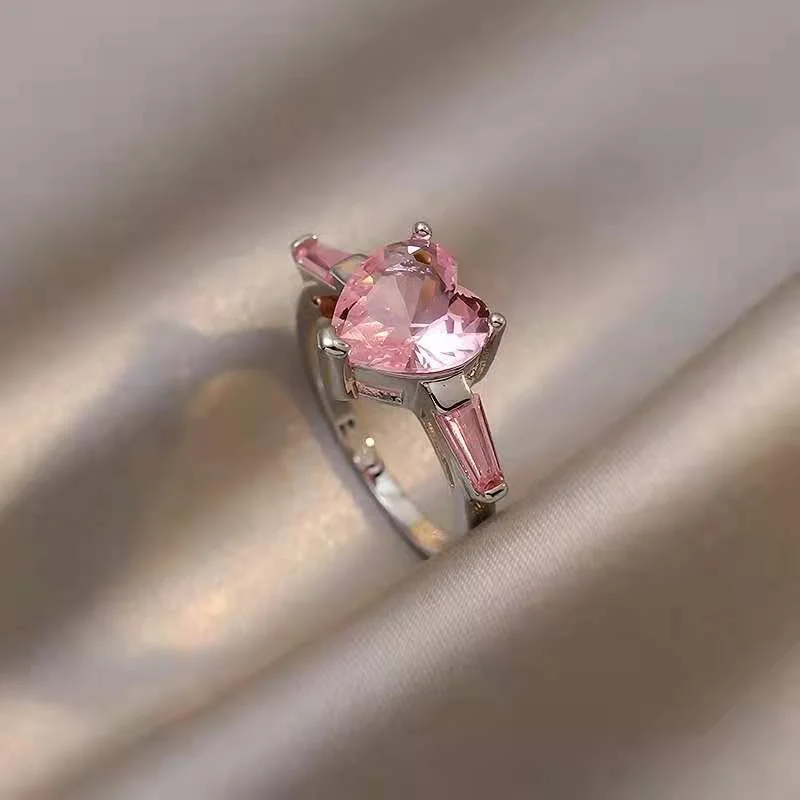 424 Heart-Shaped Pink Ring