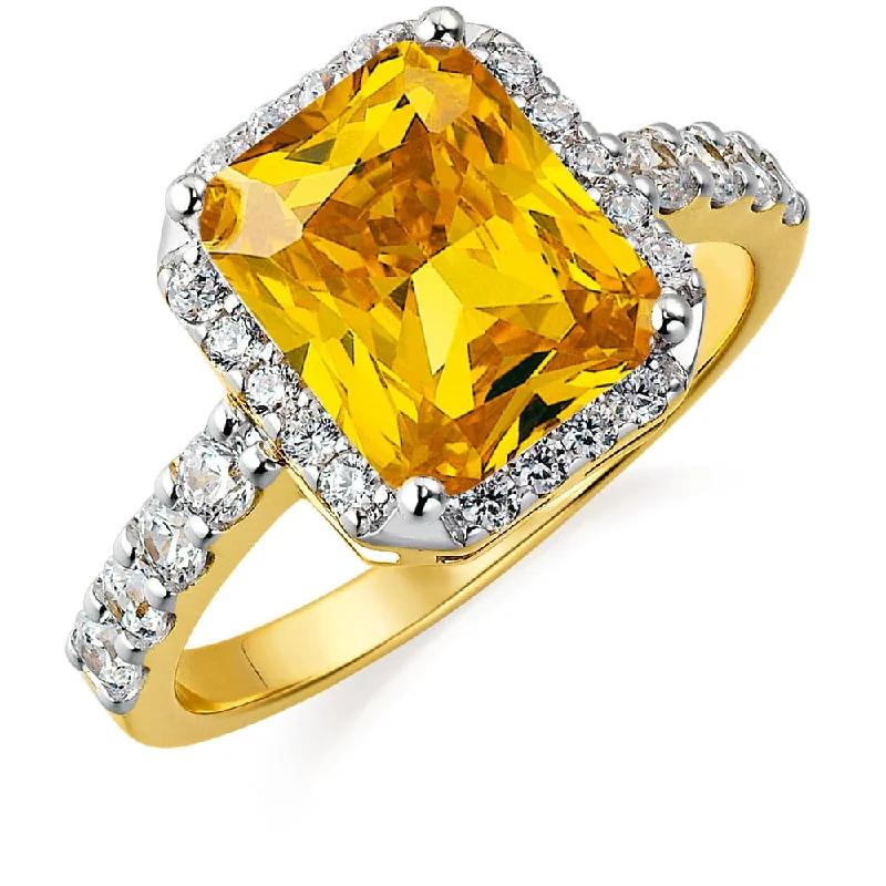 Ladies designer engagement ring-Yellow Champagne Ring