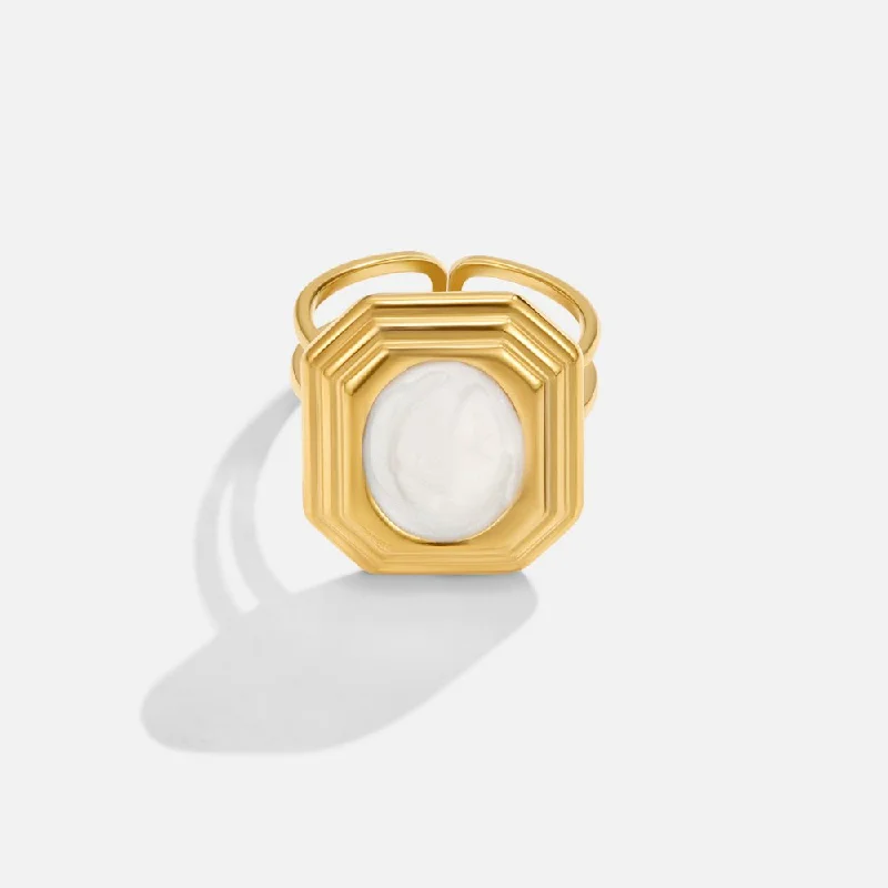 Ladies sapphire ring-Geometric Vintage Gold Ring