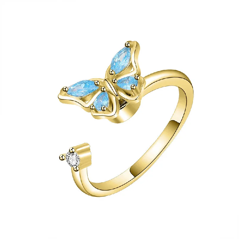 Yellow Gold (Blue Diamond)