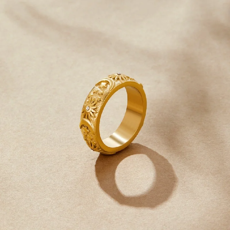 Ladies rose gold ring-Celestial Gold Ring