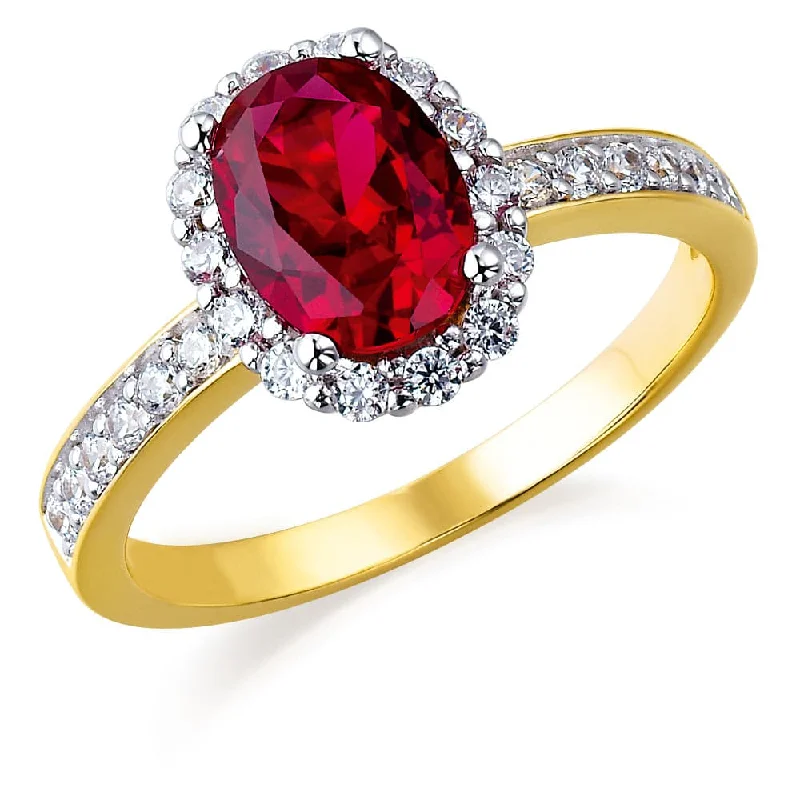 Ladies stackable engagement ring-Tru-Ruby Cincature Ring