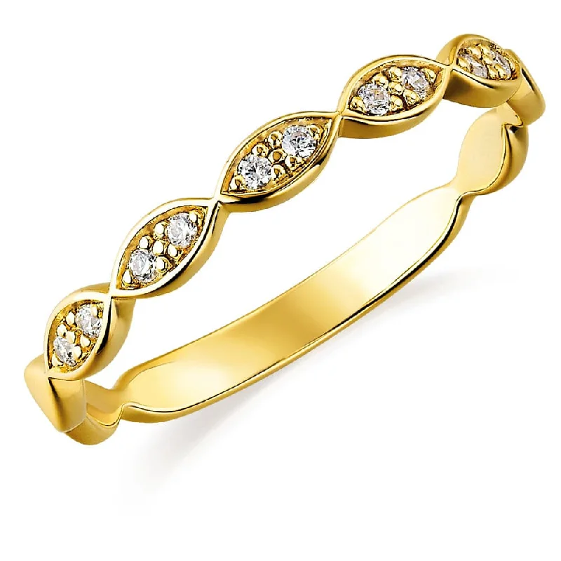 Ladies stackable engagement ring-Victorian Eternity Ring