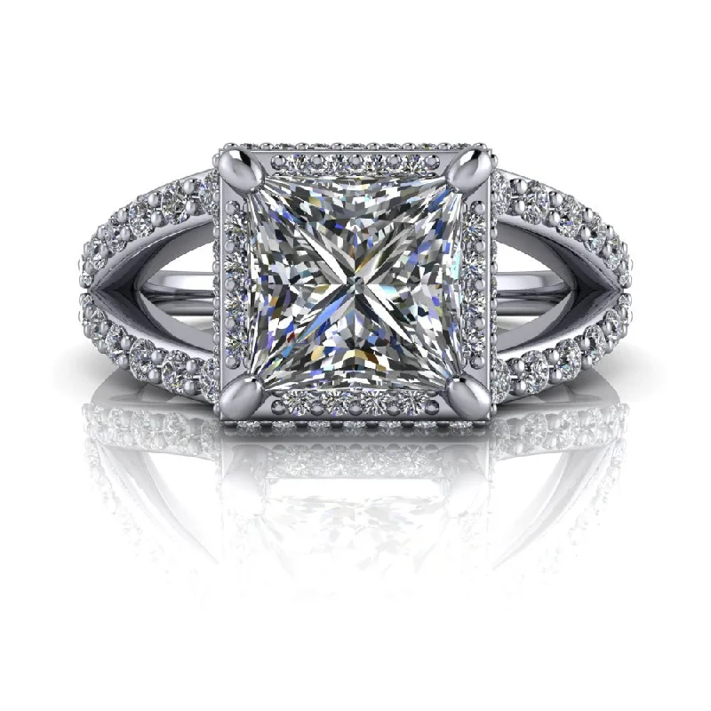 Ladies wedding ring-Iris No. 1 Moissanite Ring