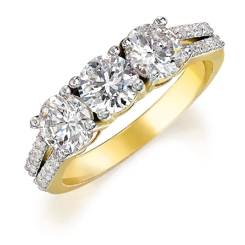 Ladies platinum ring-Classic Trilogy Ring