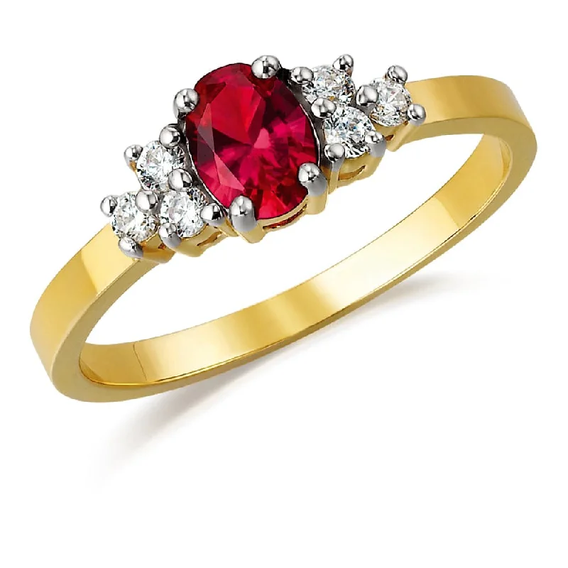 Ladies black diamond ring-La Bella Tru-Ruby Ring