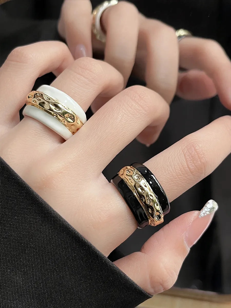 Ladies eternity band ring-Retro Streetwear Geometric Alloy Plating Women's Rings