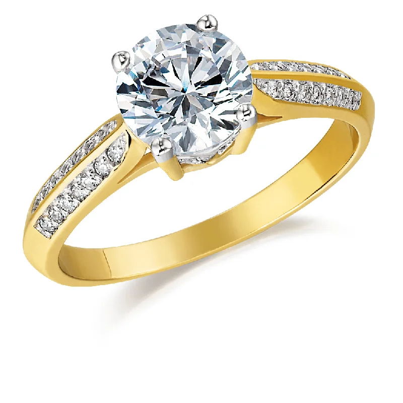 Ladies wedding and engagement ring set-2.25 ct. t.w. Accolade Ring