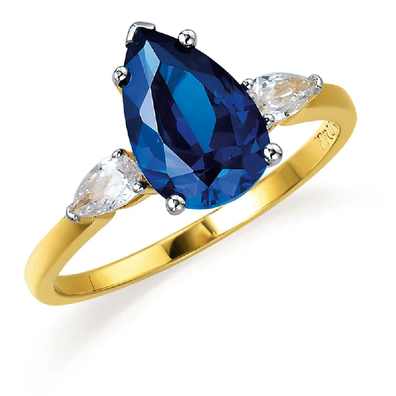 Ladies rose gold promise ring-The Tru-Blue Billionaire Ring