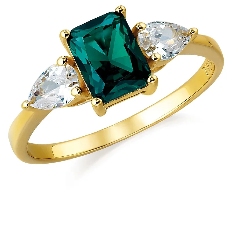 Ladies men’s and ladies matching rings-Emerald Inspiration Ring