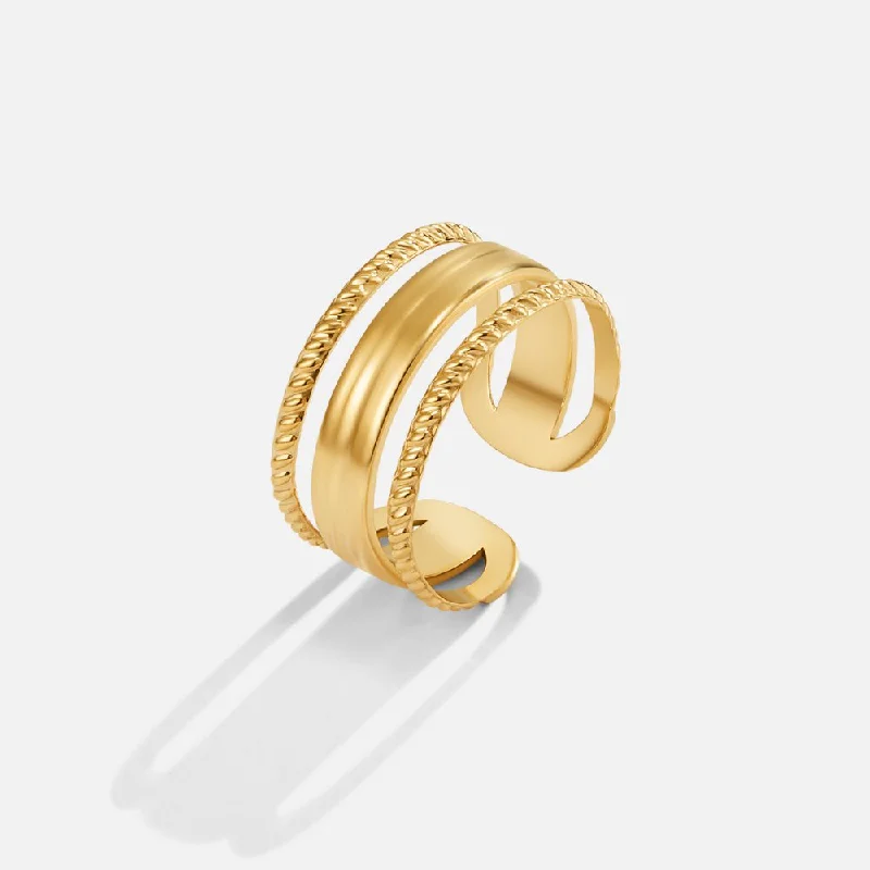 Ladies minimalist ring-Ember Gold Ring