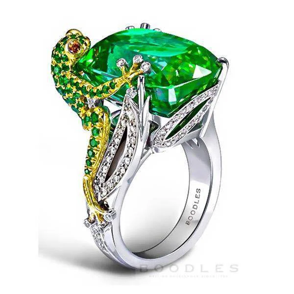 Ladies emerald-cut ring-Novelty Animal Zircon Alloy Wholesale Rings