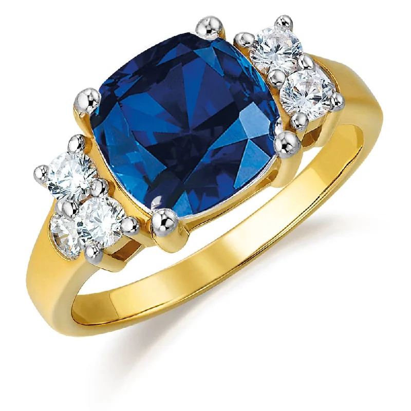 Ladies engraved ring-Tru-Sapphire Perfection Ring