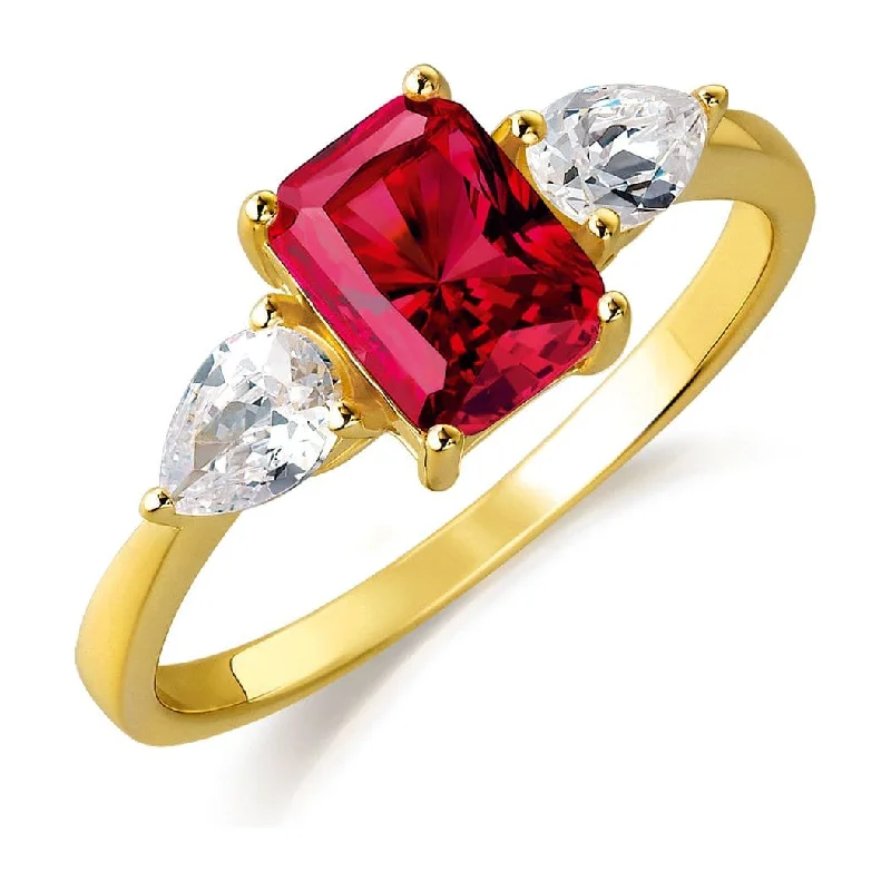 Ladies sapphire diamond ring-Ruby Inspiration Ring