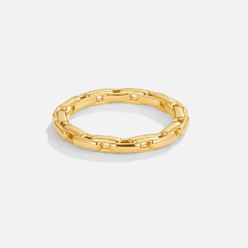 Ladies cocktail ring-Bella Chain Link Ring