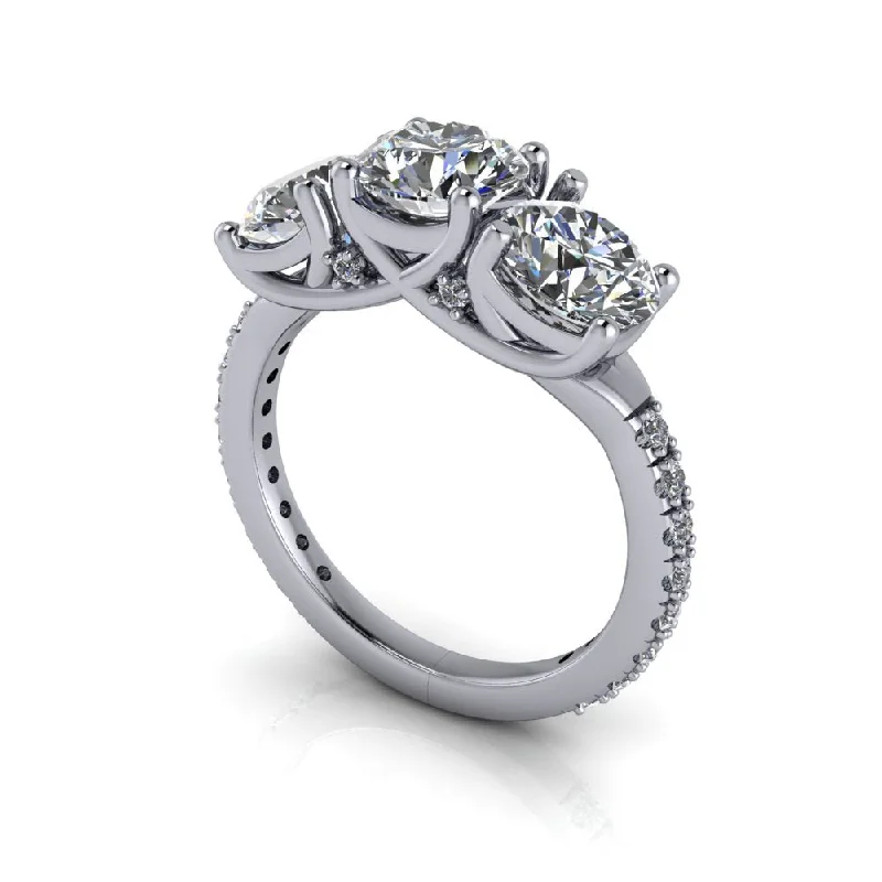 Ladies heart-shaped ring-Rachel No. 1 Moissanite Ring