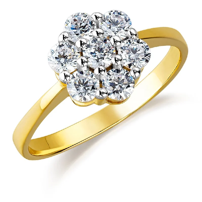 Ladies three-stone ring-Eternal Bouquet Ring