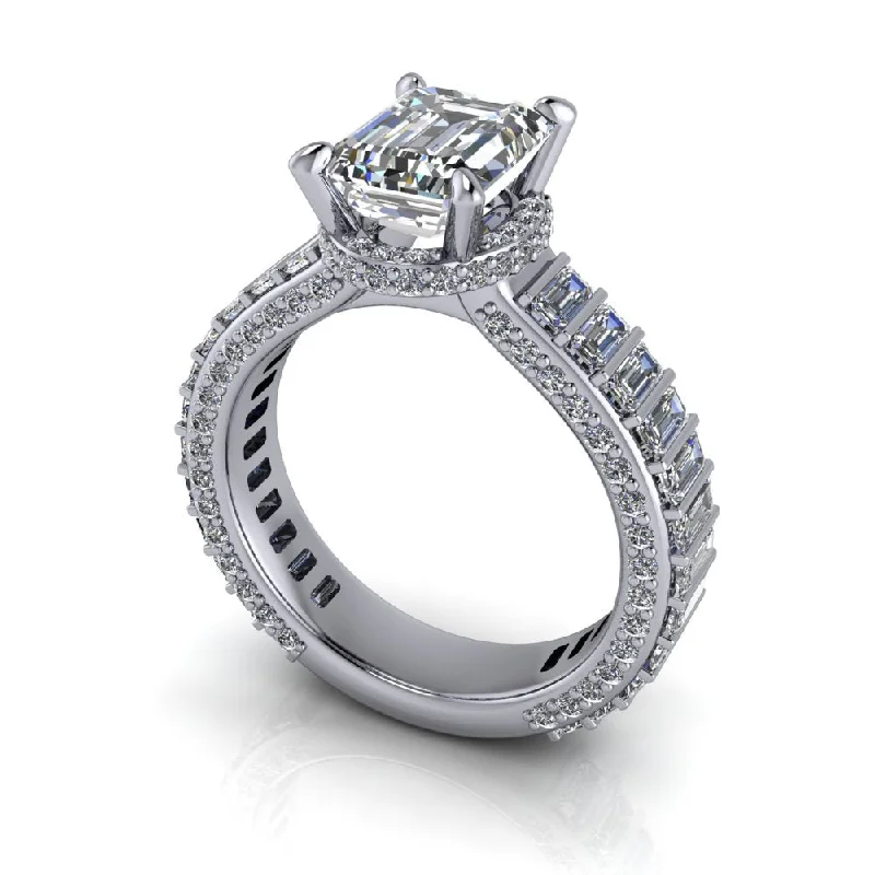 Ladies gemstone ring-Indy No. 2 Moissanite Ring