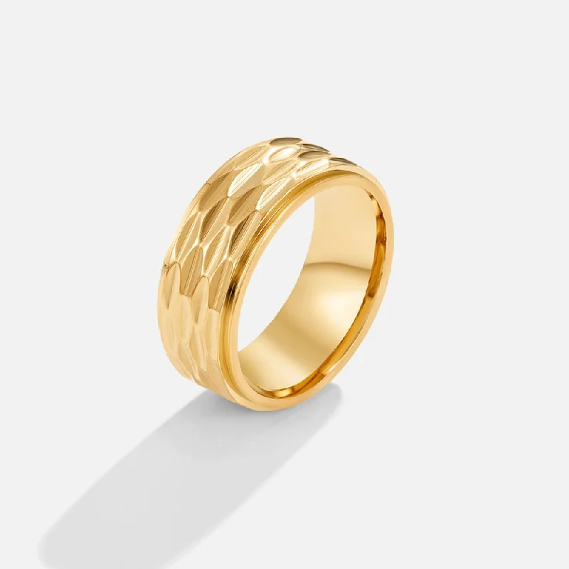 Ladies men’s and ladies matching rings-Rene Chunky Gold Ring