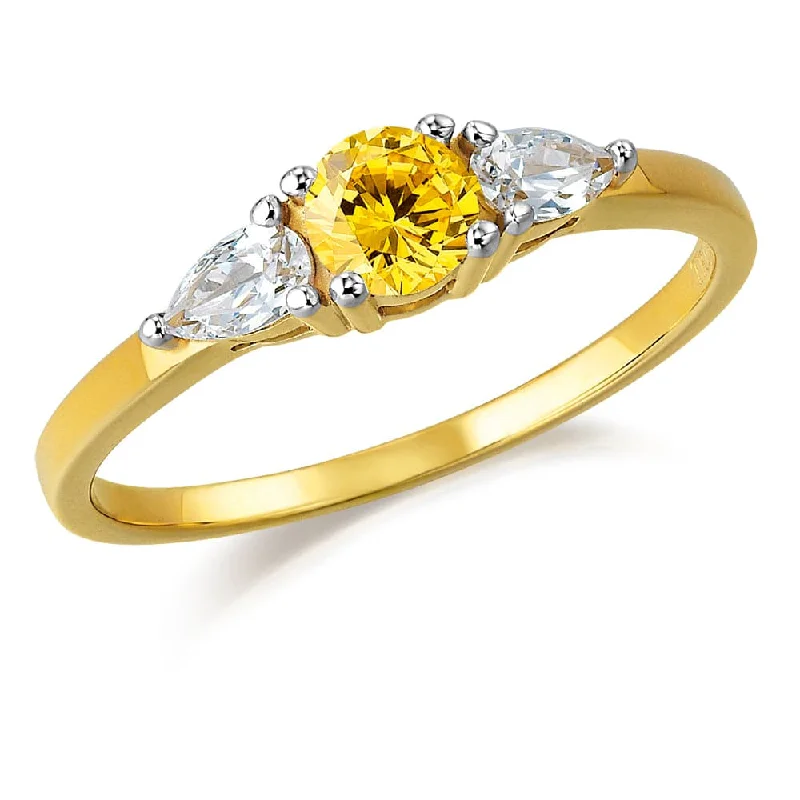 Ladies wedding anniversary ring-Yellow Katarina Ring