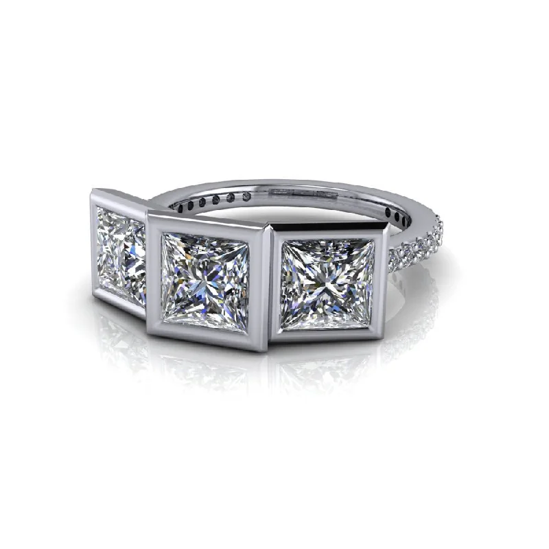 Ladies promise ring-Gerti No. 1 Moissanite Ring