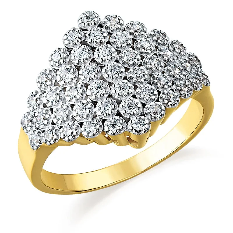 Ladies gold cocktail ring-Haute Couture Ring