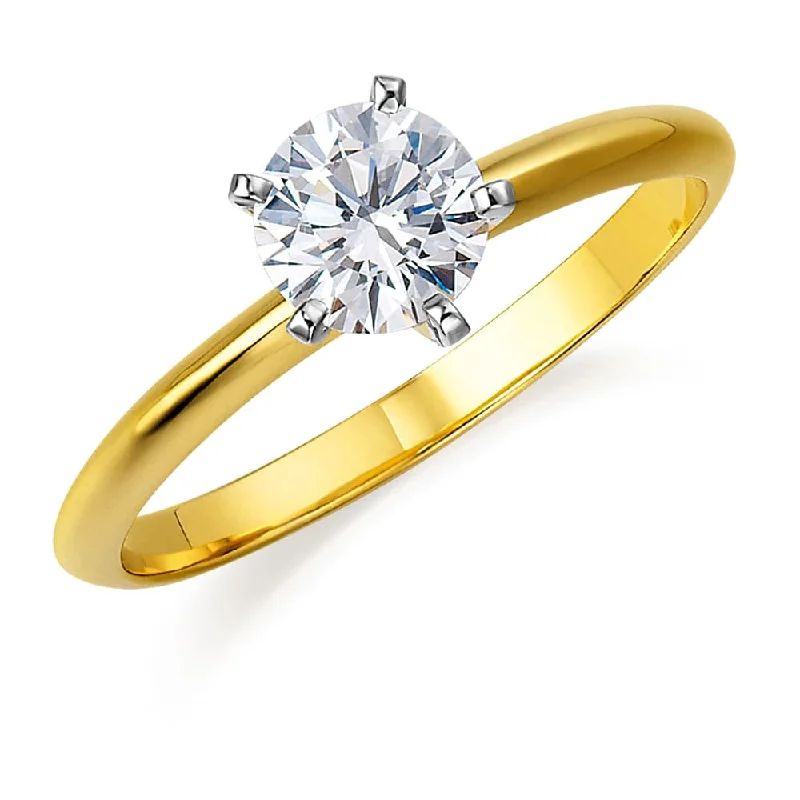 Ladies heart-shaped ring-Ablaze Solitaire Ring