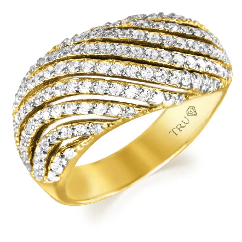 Ladies diamond band ring-Divine Cluster Ring