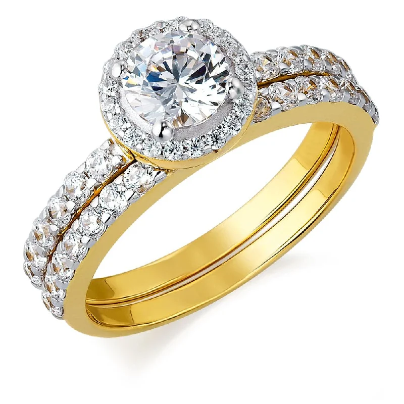 Ladies designer ring-Posh Solitaire Ring Set